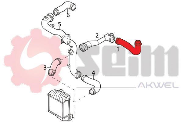 Durite de turbocompresseur (Durite de turbo) SEIM ref. 981946