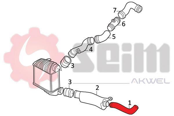 Durite de turbocompresseur (Durite de turbo) SEIM ref. 981946