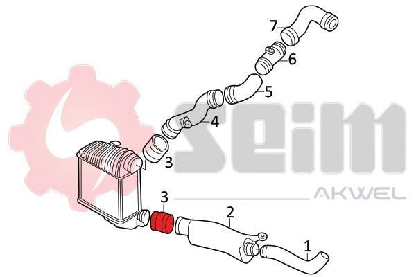 Durite de turbocompresseur (Durite de turbo) SEIM 981949