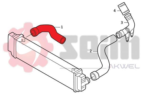 Durite de turbocompresseur (Durite de turbo) SEIM ref. 981953