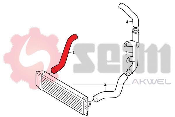 Durite de turbocompresseur (Durite de turbo) SEIM 981955