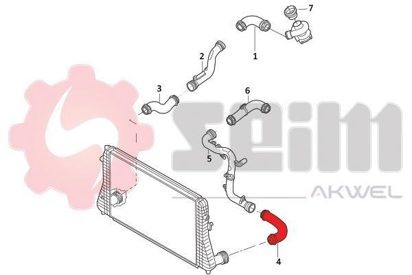 Durite de turbocompresseur (Durite de turbo) SEIM ref. 981957
