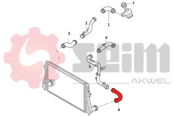 Durite de turbocompresseur (Durite de turbo) SEIM ref. 981961