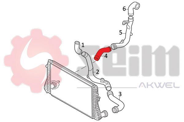 Durite de turbocompresseur (Durite de turbo) SEIM ref. 981961