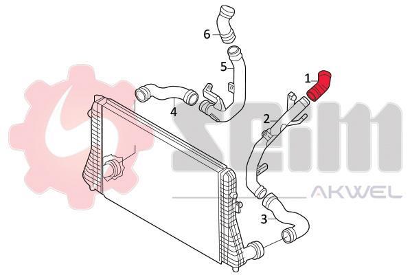 Durite de turbocompresseur (Durite de turbo) SEIM ref. 981963