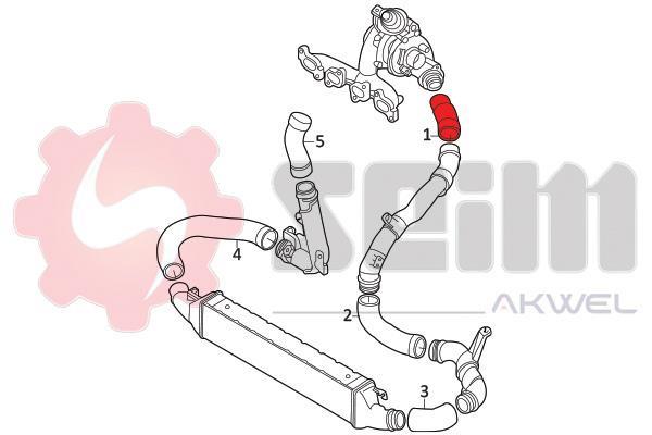 Durite de turbocompresseur (Durite de turbo) SEIM ref. 981963