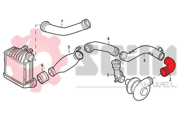 Durite de turbocompresseur (Durite de turbo) SEIM 981966