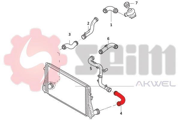Durite de turbocompresseur (Durite de turbo) SEIM 981974