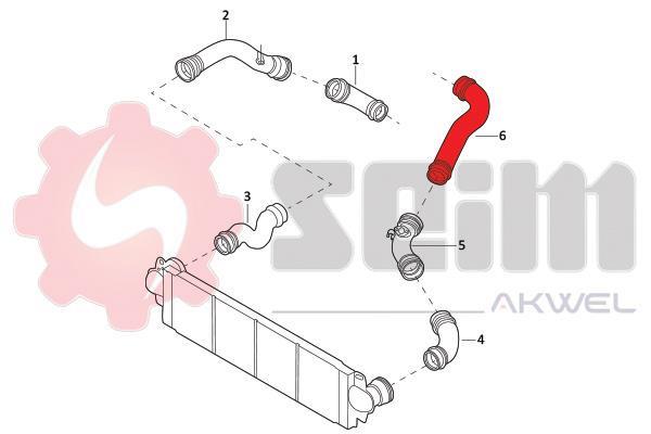 Durite de turbocompresseur (Durite de turbo) SEIM 981988