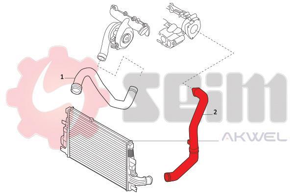 Durite de turbocompresseur (Durite de turbo) SEIM 982038