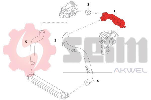 Durite de turbocompresseur (Durite de turbo) SEIM 982039
