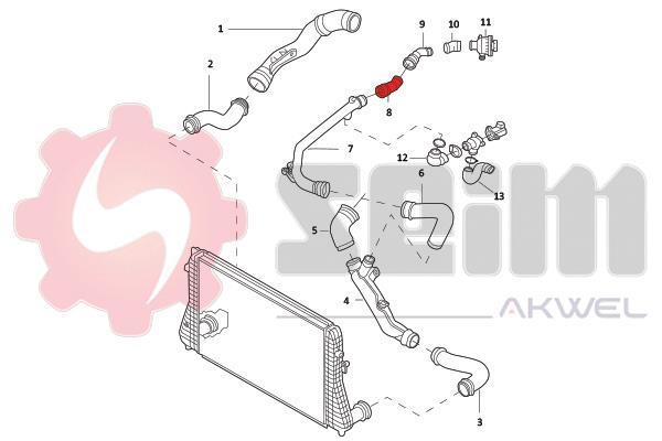 Durite de turbocompresseur (Durite de turbo) SEIM 982041