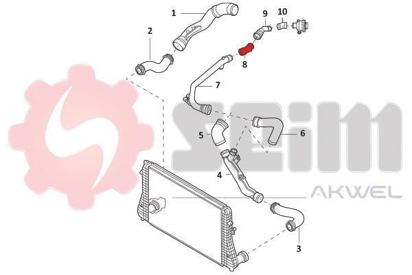 Durite de turbocompresseur (Durite de turbo) SEIM 982041