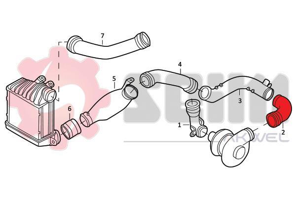 Durite de turbocompresseur (Durite de turbo) SEIM 982045