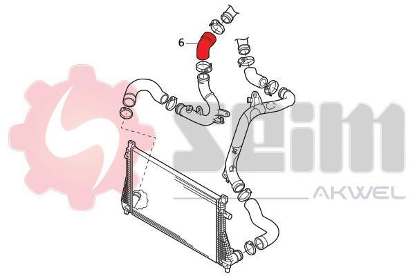 Durite de turbocompresseur (Durite de turbo) SEIM 982049