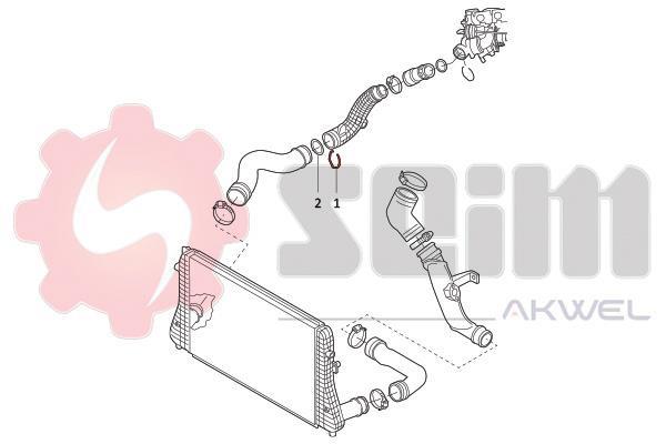 Durite de turbocompresseur (Durite de turbo) SEIM ref. 982053