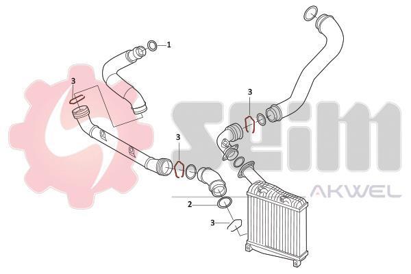 Durite de turbocompresseur (Durite de turbo) SEIM ref. 982053