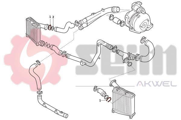 Durite de turbocompresseur (Durite de turbo) SEIM ref. 982053