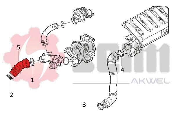 Durite de turbocompresseur (Durite de turbo) SEIM 982063