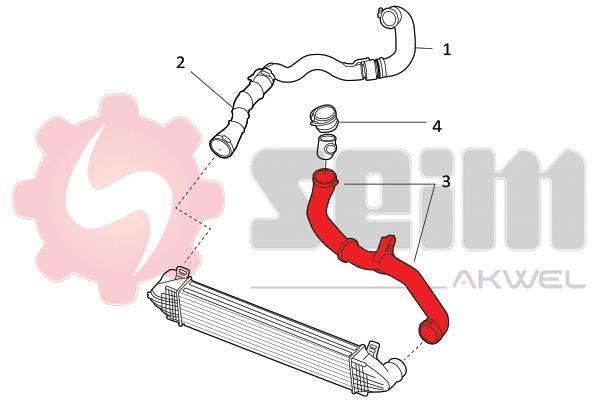 Durite de turbocompresseur (Durite de turbo) SEIM 982101