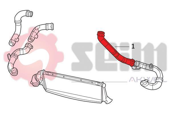 Durite de turbocompresseur (Durite de turbo) SEIM ref. 982106