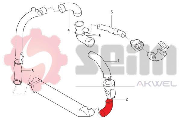 Durite de turbocompresseur (Durite de turbo) SEIM 982111