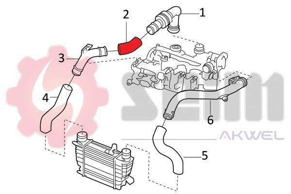 Durite de turbocompresseur (Durite de turbo) SEIM 982112