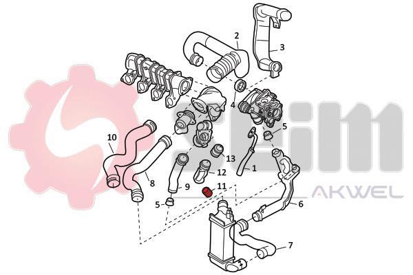 Durite de turbocompresseur (Durite de turbo) SEIM 982122