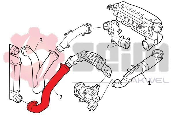 Durite de turbocompresseur (Durite de turbo) SEIM 982123