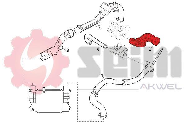 Durite de turbocompresseur (Durite de turbo) SEIM 982126