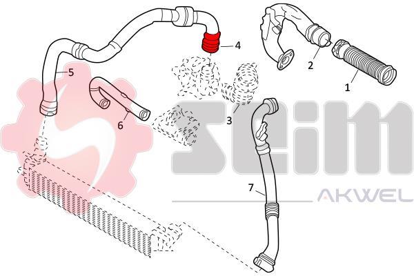 Durite de turbocompresseur (Durite de turbo) SEIM 982134