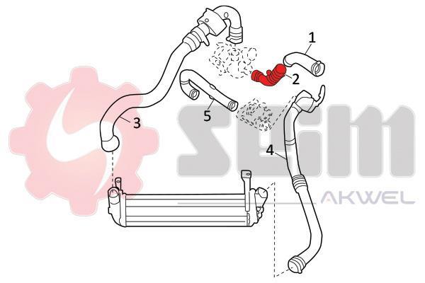 Durite de turbocompresseur (Durite de turbo) SEIM 982135