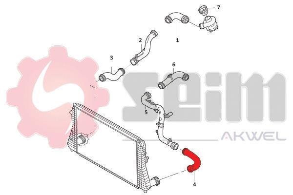 Durite de turbocompresseur (Durite de turbo) SEIM 982141