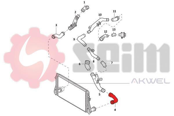 Durite de turbocompresseur (Durite de turbo) SEIM 982141