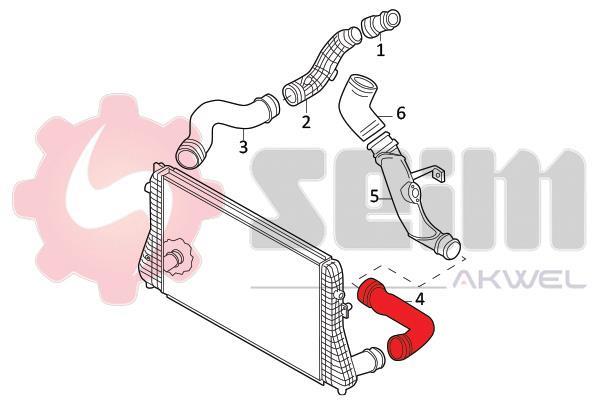 Durite de turbocompresseur (Durite de turbo) SEIM 982141