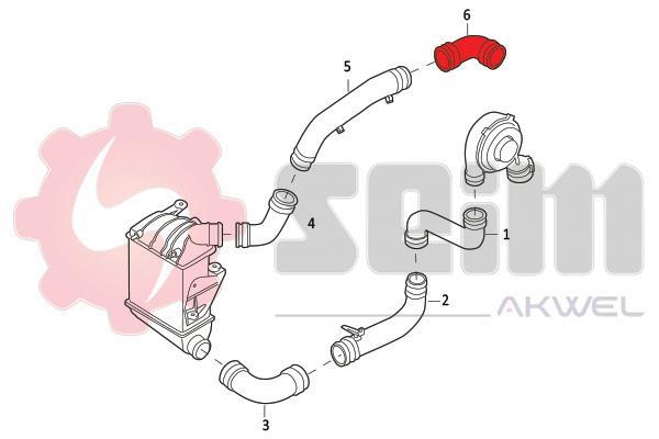 Durite de turbocompresseur (Durite de turbo) SEIM 982142