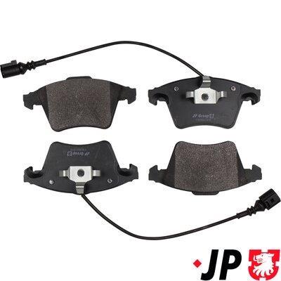 Jeu de 4 plaquettes de frein JP GROUP a/s ref. 1163607910