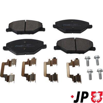 Jeu de 4 plaquettes de frein JP GROUP a/s ref. 1163609910