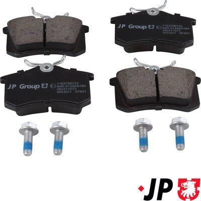 Jeu de 4 plaquettes de frein JP GROUP a/s ref. 1163706310