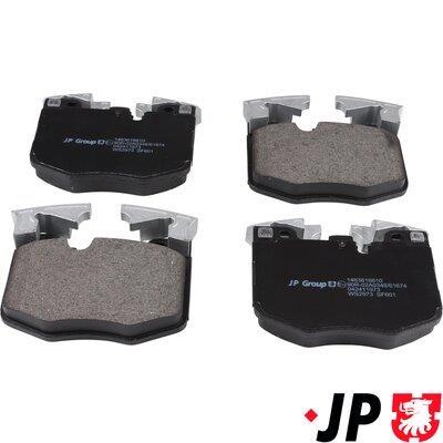 Jeu de 4 plaquettes de frein JP GROUP a/s ref. 1463616610