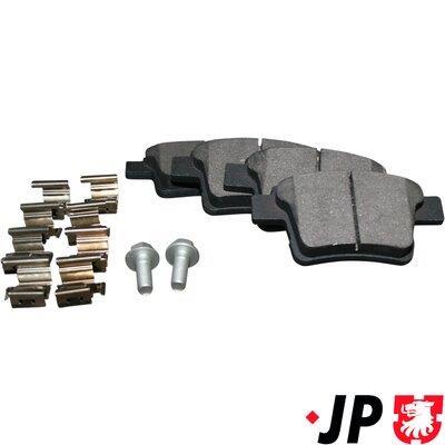 Jeu de 4 plaquettes de frein JP GROUP a/s ref. 1563700510