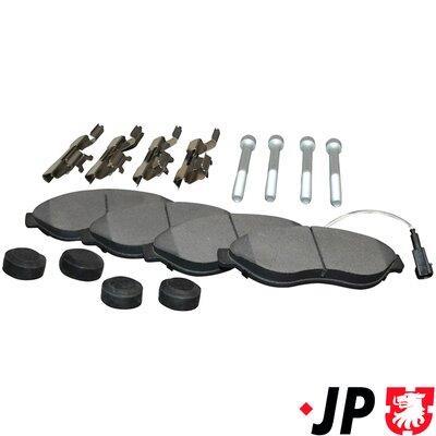 Jeu de 4 plaquettes de frein JP GROUP a/s ref. 4163603910