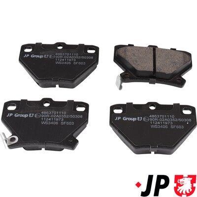 Jeu de 4 plaquettes de frein JP GROUP a/s ref. 4863701110