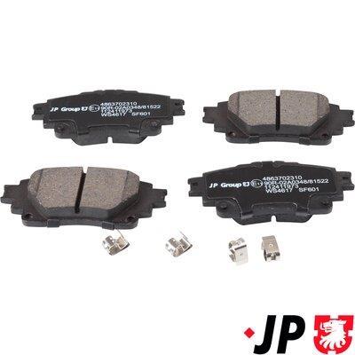 Jeu de 4 plaquettes de frein JP GROUP a/s ref. 4863702310