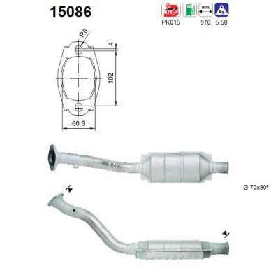 Catalyseur (Pot catalytique) AS 15086