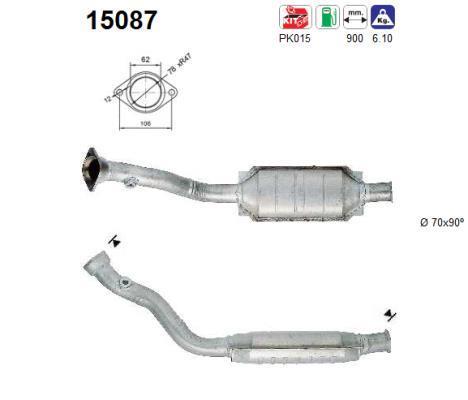 Catalyseur (Pot catalytique) AS ref. 15087