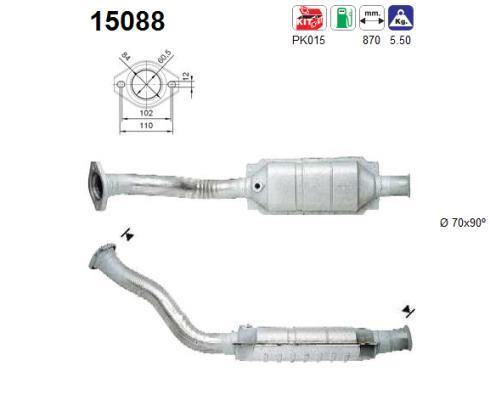 Catalyseur (Pot catalytique) AS ref. 15088