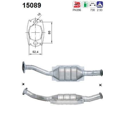 Catalyseur (Pot catalytique) AS ref. 15089
