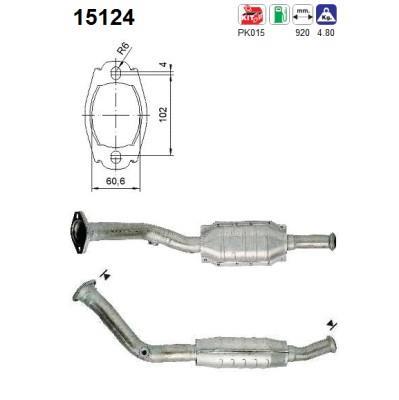 Catalyseur (Pot catalytique) AS ref. 15124