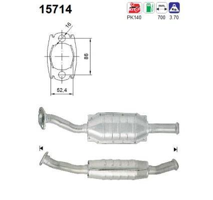 Catalyseur (Pot catalytique) AS 15714